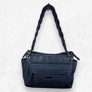 Rosetti Top Choice Shoulder Bag Navy Blue 3 Big Compartments‎ DAMAGED Handle